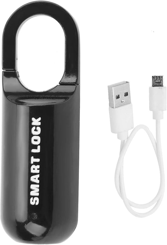 Fingerprint Padlock, USB Rechargeable Keyless Thumbprint Lock Anti Theft Security Keyless Locker Lock Fingerprint Lock for Gym Locker, School Locker, Luggage, Backpack, Suitcase