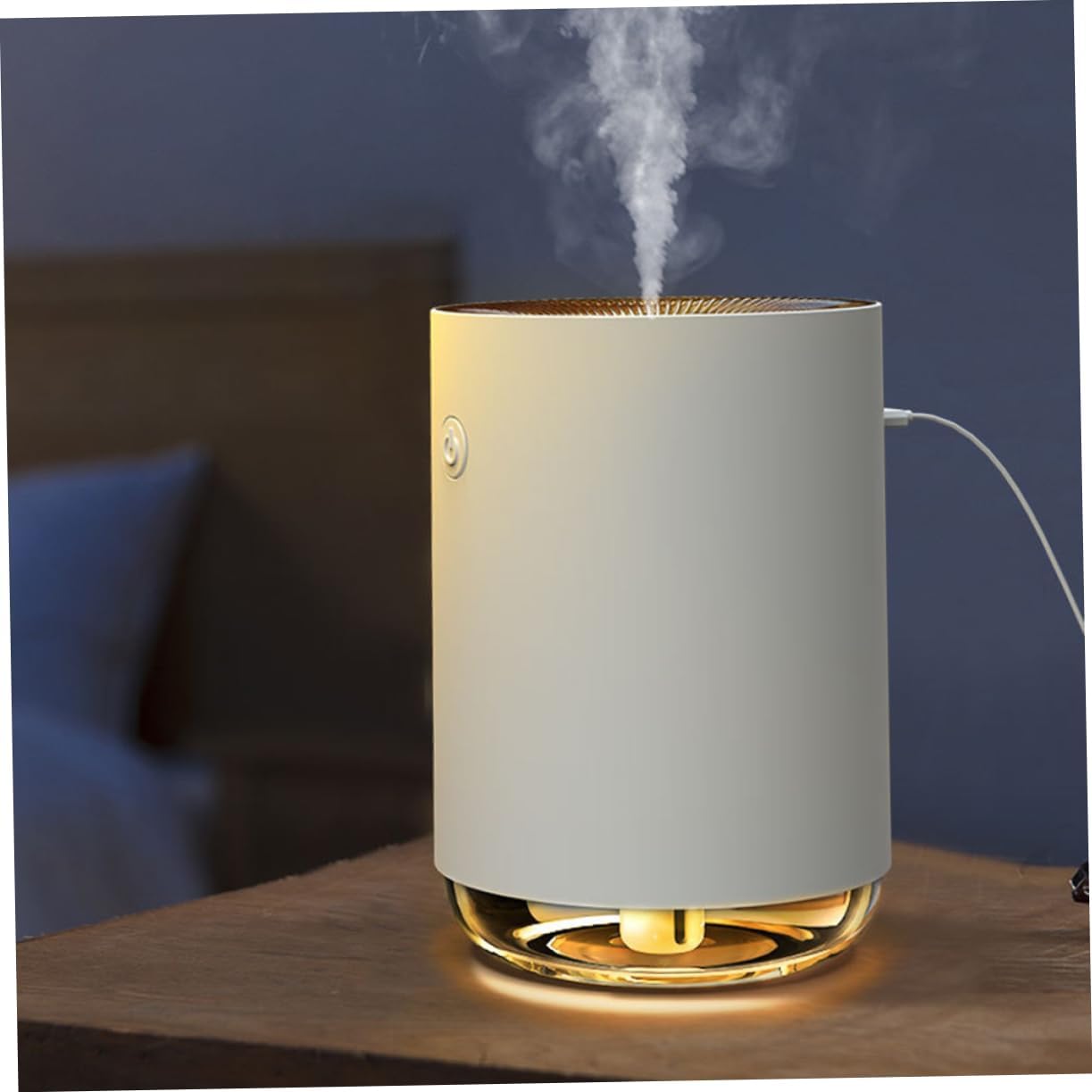 COMNESTBI Mini USB Aroma Humidifier Portable Diffuser for Home Office Car White Essential Oil Compatible Creates Relaxing Aromatherapy for Skin Air Quality