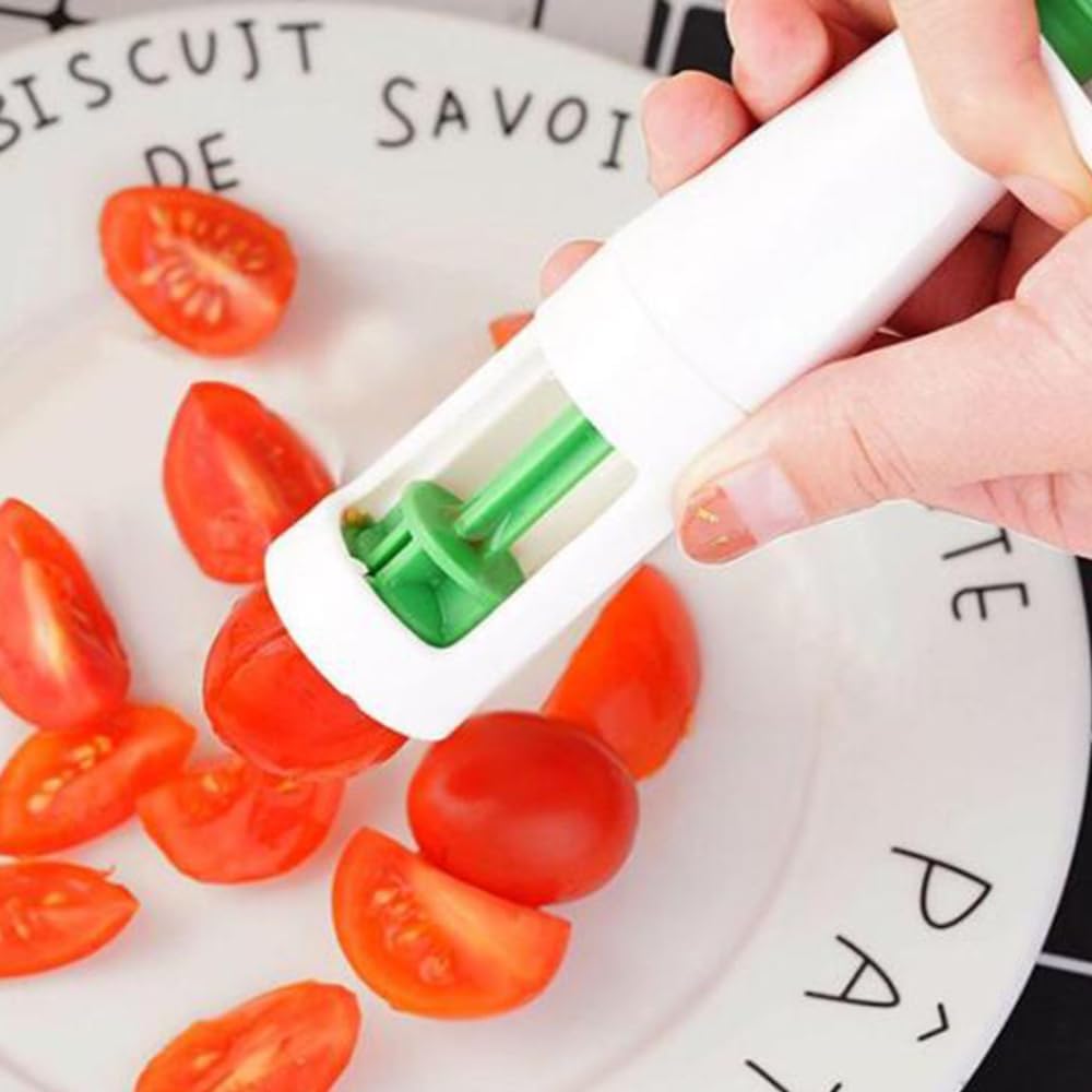 Poemtian Grape Cutter Tomato Slicer Kitchen Gadget Tool Auxiliary Baby Kitchen Food Vegetable Fruit