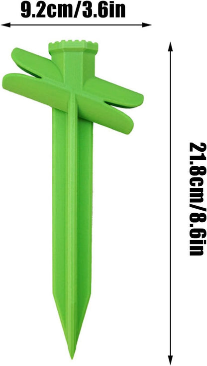 Ground Stakes, Heavy Duty Tent Anchors, High-Tensile Strength Camping Tool, Multifunctional Outdoor Gear for Temporary Fencing, Playground Safety, Beach Camping, 8.58x3.62x1.02inch
