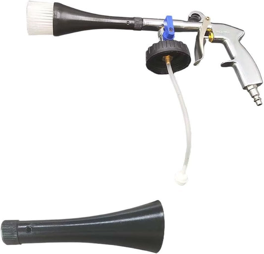 Car Cleaning Gun Kit, High-Pressure Air Blow Gun with 2 Nozzles, Car Interior Cleaning Kit, Auto Detailing Spraying Washing Gun for Car Seats, Carpets (3PCS)