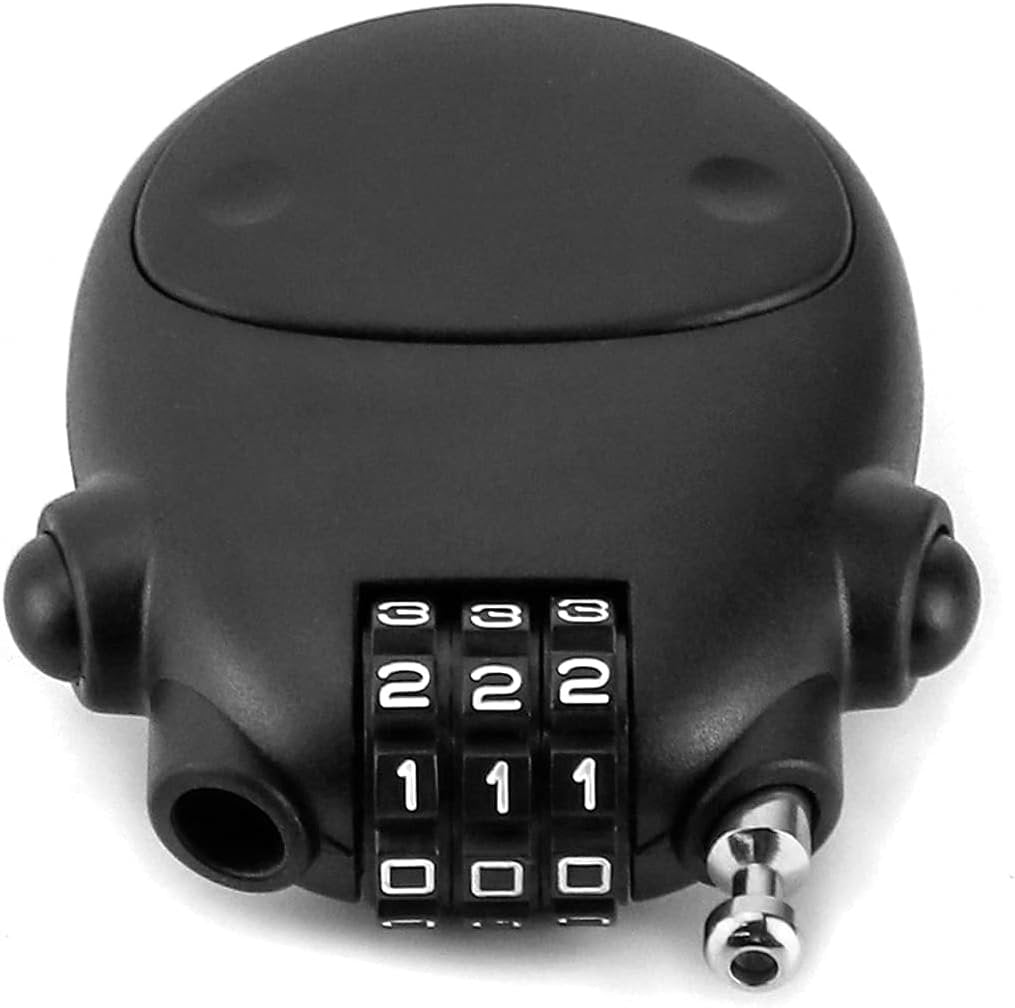 QWORKÂ® 3 Digit Combination Lock, Cable Lock, Security Password Lock, 77cm Retractable Cable for Luggage, Bike, Ski, Snowboard