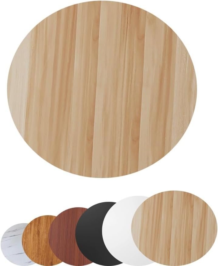 BTBZGFGNYU Round Wooden Dining Table Top/Countertop 12" 16" 20" 24" 28" 30" 36" 40" Coffee Tabletop, Replacement Tabletop for Dining Table(Light Walnut,28"(70cm))