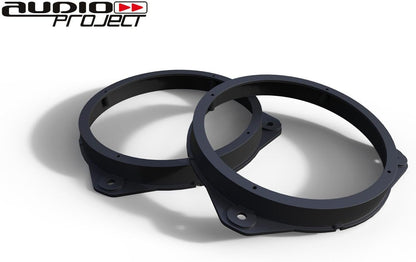 Audioproject A319 - Car Radio Speaker Adapters for Alfa Romeo Mito Fiat 500 Punto Ducato Opel Astra Corsa Ford Peugeot Boxer Renault Dacia 165 mm Speaker Brackets