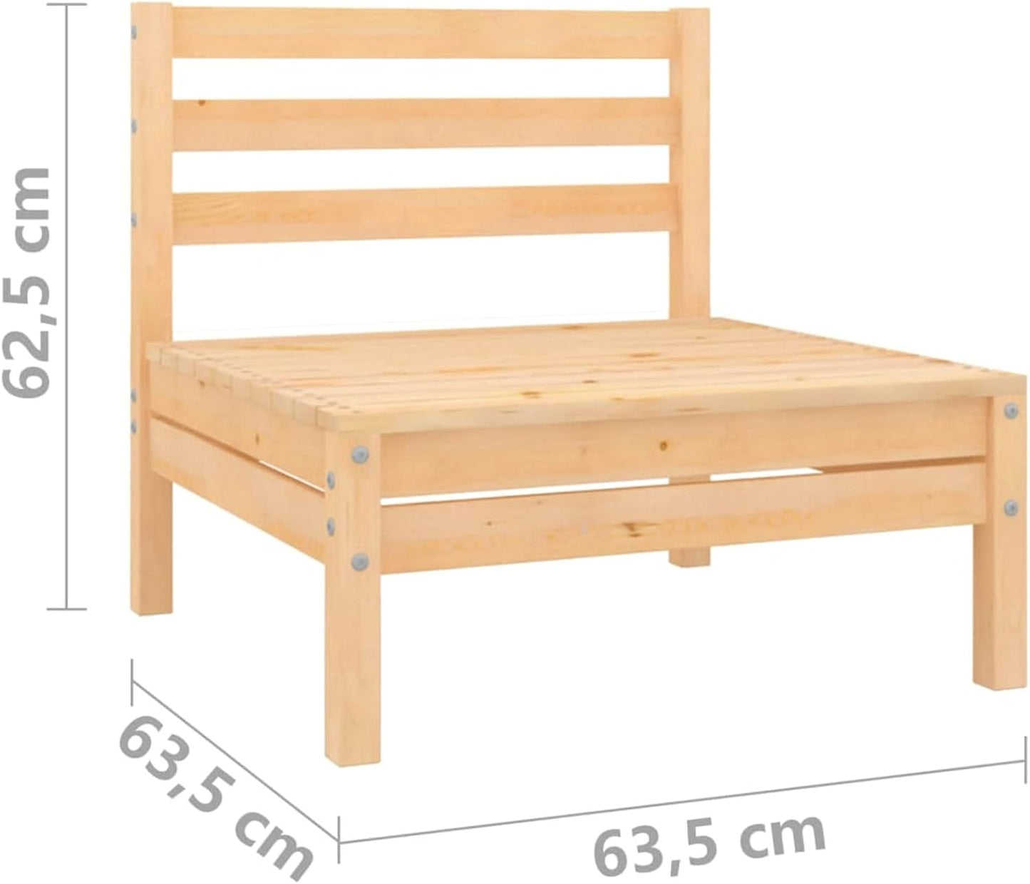 Homgoday Set Divani da Giardino 3 pz in Legno Massello di Pino, Lettini Prendisole, Divano Letto Mobili, Lettini da Giardino, Lettino da Piscina Esterno Piscina 0