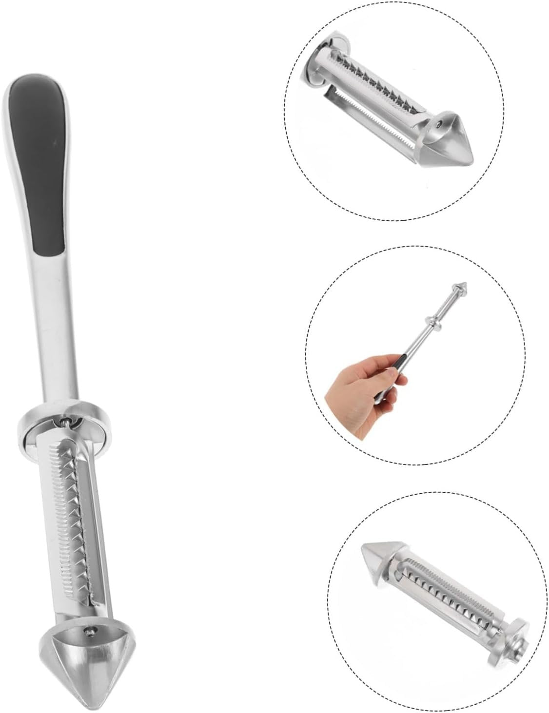 TOPPERFUN Zinc Alloy Vegetable Peeler User Friendly Peeling Knife for Fruits Vegetables Potatoes Sturdy Kitchen Tool Multipurpose Veggie Peeler Slicer for Effortless Food Prep