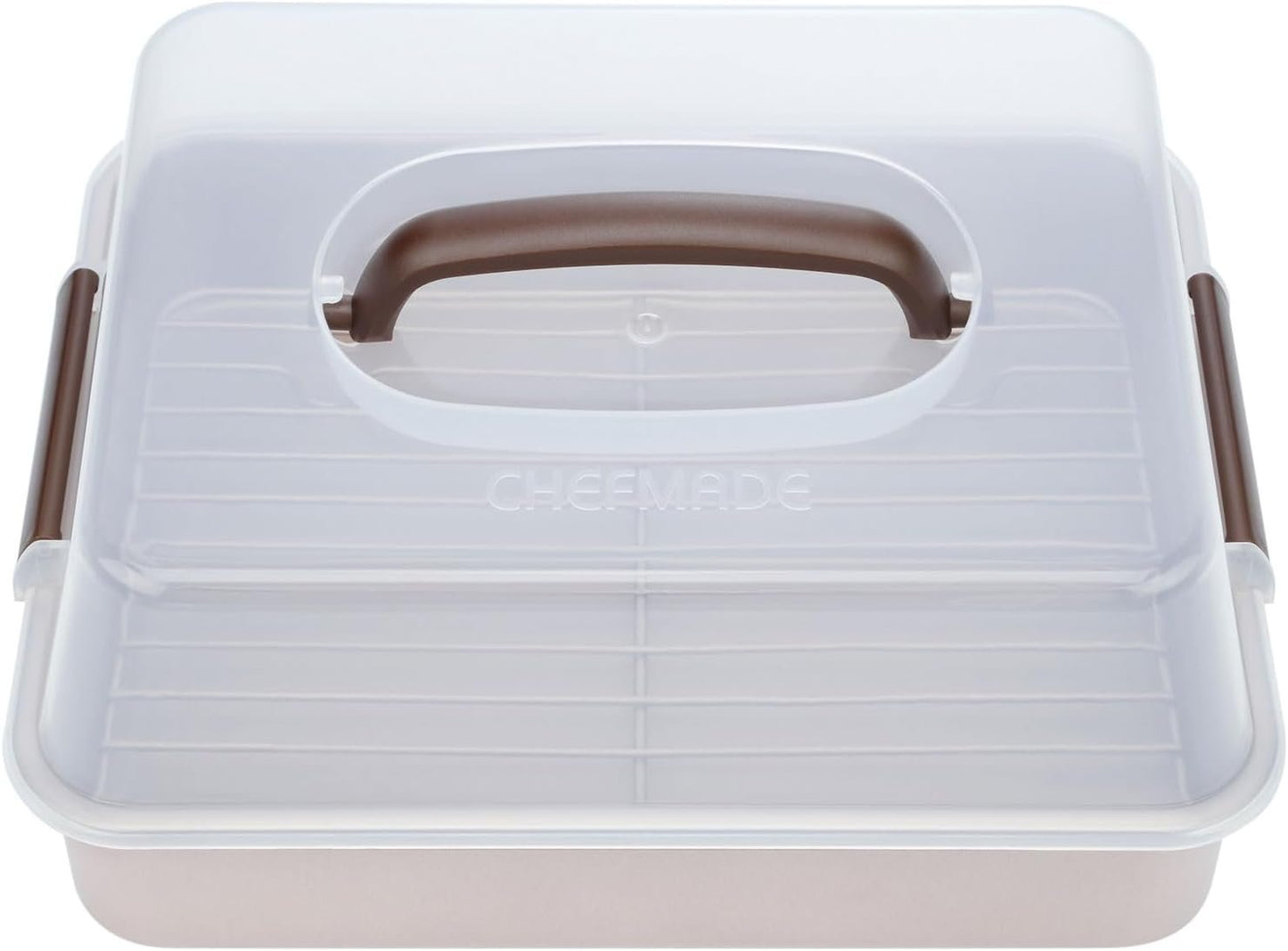 CHEFMADE Roasting Pan with Rack, 13-Inch Non-Stick Rectangular Deep Dish Oven-BBQ Bakeware for Oven Baking 9/'' x 13/'' x 2.4/'' (Champagne Gold) (CHM-Bake-WK9939)