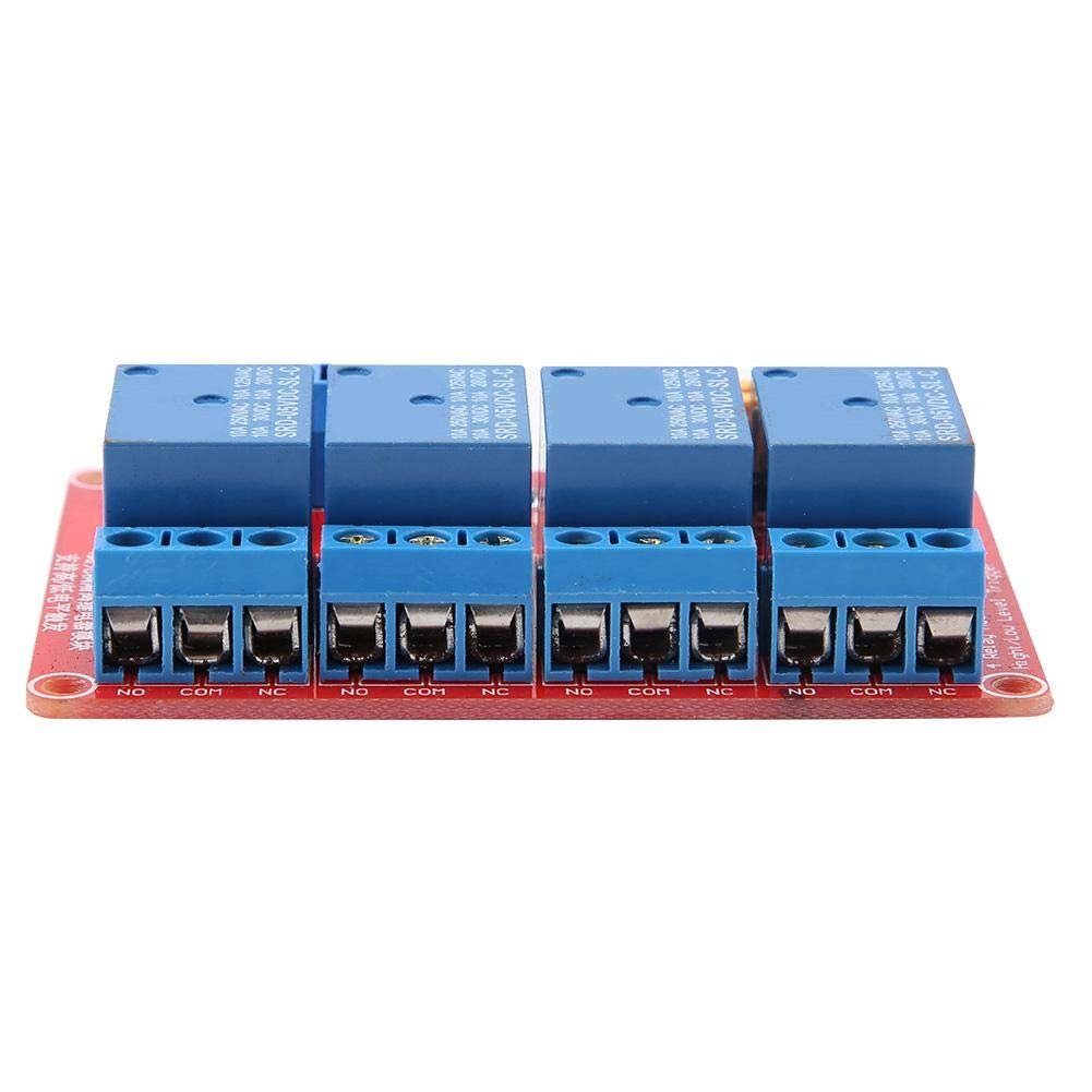 5V/12V/24V 4-Channel Relay Module, Optocoupler Relay Module Board High & Low for (12V)