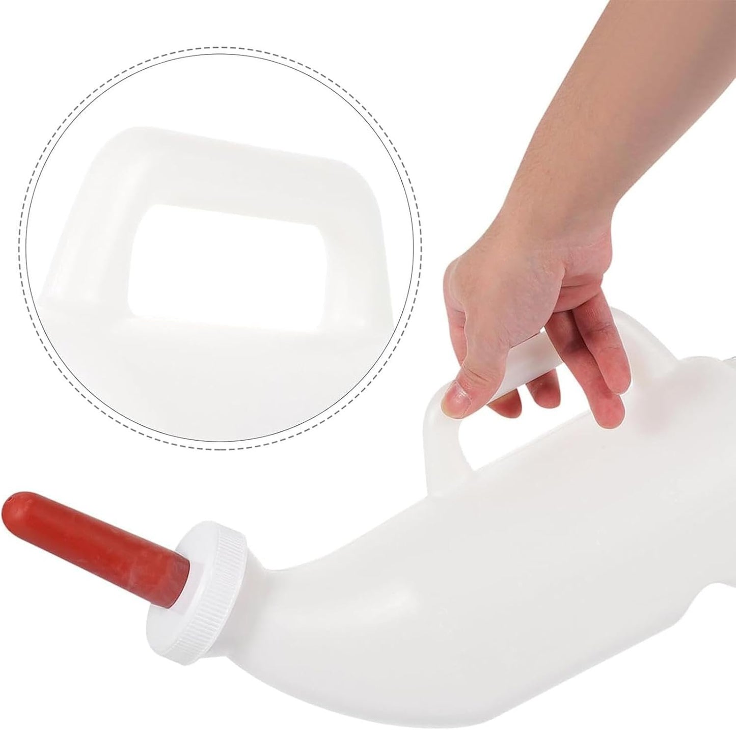 Calf Milk Bottle,Reusable Cow Baby Bottle Goat Milk Bottle - Ergonomic Sheep Nursing Bottle Lamb Milk Drinking Feeders for Livestock Calves Lambs