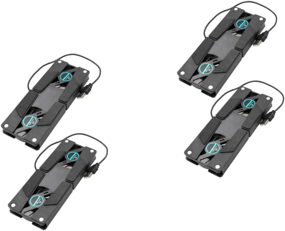 Hoement 2sets Lightweight Laptop Cooling Pad Dual Fans Laptop Cooler Anti-Slip and Quiet for Business 2pcs*2