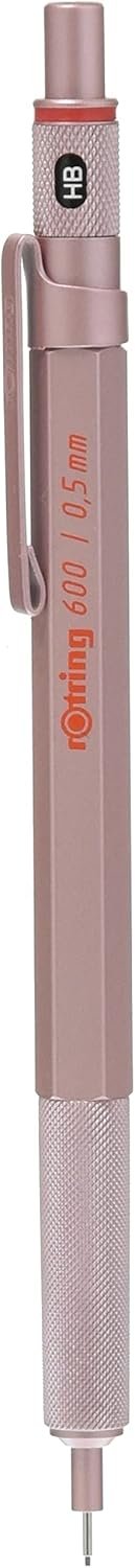 ROTTLING Mechanical Pencil Rose Gold 600 2158794 0.5mm rOtring Mechanical Pencil Fine Writing Stationery German Drafting Pen Professional Ballpoint Pen