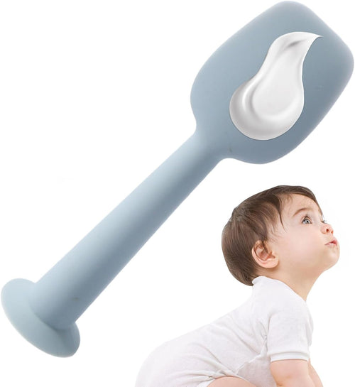 Baby Spatula For Diaper Cream | Baby Cream Spatula With Suction Base,Silicone Wipe Paste Applicator Balm Tool For Rash Care Cheeks And Butt