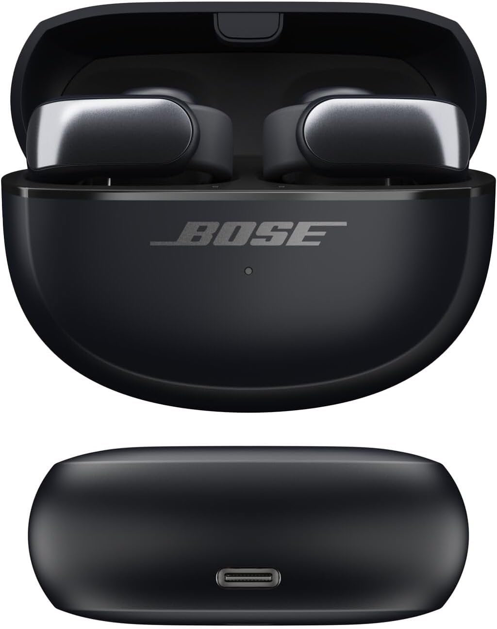 Bose Ultra Open Earbuds with Immersive Audio, Open Ear Wireless Clip on Earbuds for Comfort, OpenAudio for Awareness, Up to 48 Hours of Battery Life, Black