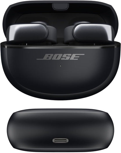 Bose Ultra Open Earbuds with Immersive Audio, Open Ear Wireless Clip on Earbuds for Comfort, OpenAudio for Awareness, Up to 48 Hours of Battery Life, Black