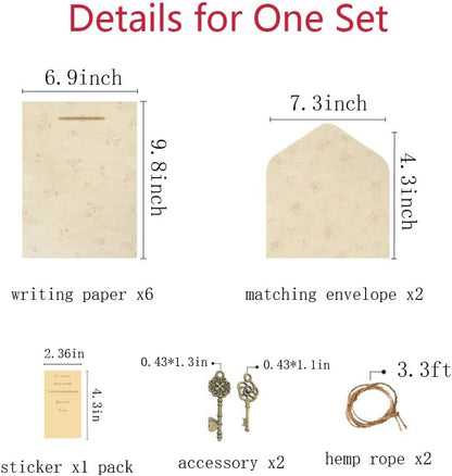 78 Pcs Stationary Writing Paper and Envelopes Set, 36 Sheet Floral Letter Paper 12 Pcs Matching Envelopes Fresh Flower Stationery Lined Writing Paper for Girls Office School Supplies 6 Styles