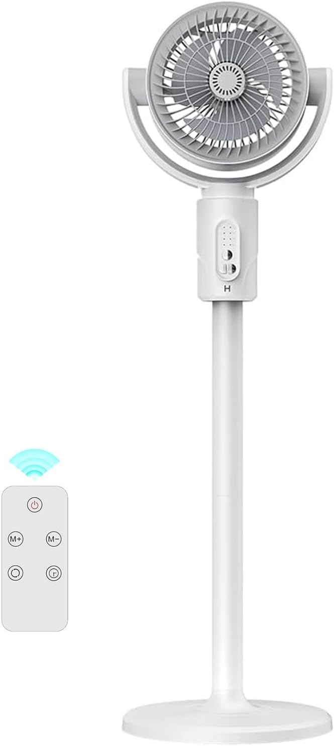 Standing Fan For Bedroom, Air Circulator, 5 Speeds, 3 In 1 Pedestal & Tabletop, Adjustable Height, With Remote Control, For Home, Dorm