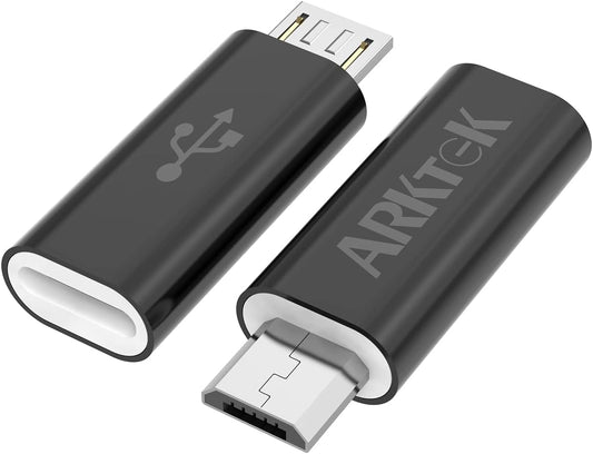 ARKTEK USB C to Micro Adapter, Micro USB (Male) to USB C (Female) Data Transfer and Charge Adapter for Samsung Galaxy S7 / S7 Edge and Others, Pack of 2