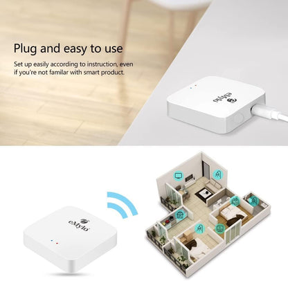 eMylo 5.0 Bluetooth&3.0 ZigBee Gateway 3 In 1 Wireless Remote Control Gateway Smart Bluetooth ZigBee WiFi Hub for Home Automation Compatiable with Alexa, Google Home work with Smart Life/Tuya App