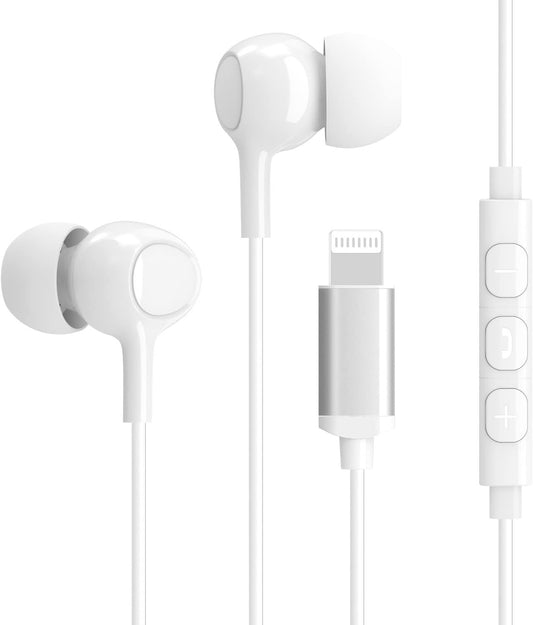 aceyoon iPhone Earphones MFi Certified Lightning Earbuds with Mic and Volume Remote iPhone 11 Headphones Noise Cancelling Universe Lightning Earphones for iPhone 12 13 X XR 8 6 7 6S 10 11Pro iPad iPod