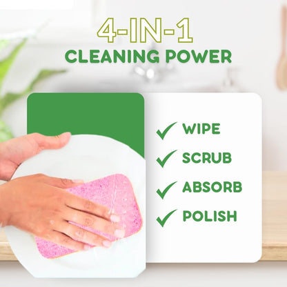 Washing up Sponge Multi Purpose household essentials Machine Washable Kitchen Cleaning Products. 12 layers Super Absorbent & Durable microfibre cloth. For Window Countertop Car Dish sink & Bathroom. L