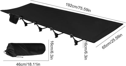 Generico Camping Cot, Portable Bed, Weight-Bearing Travel Cot for Hiking, Hunting Trips, RV Beach Outings, Guest Sleeping, Oxford Outdoor Rest Bed, Compact Foldable Gear, 192 x 650 mm