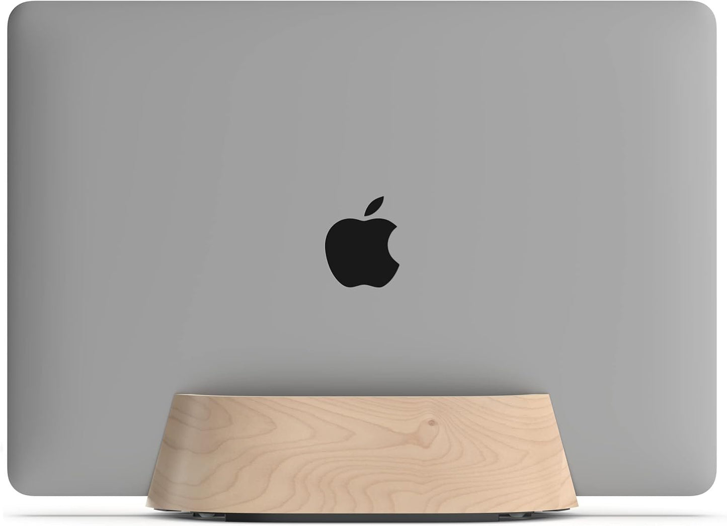 HumanCentric Vertical Laptop Stand in Maple Wood, Upright Adjustable Holder and Dock, Laptop Vertical Stand Fits MacBook Pro and Other Laptops .5" to 1.5, Clamshell Compatible