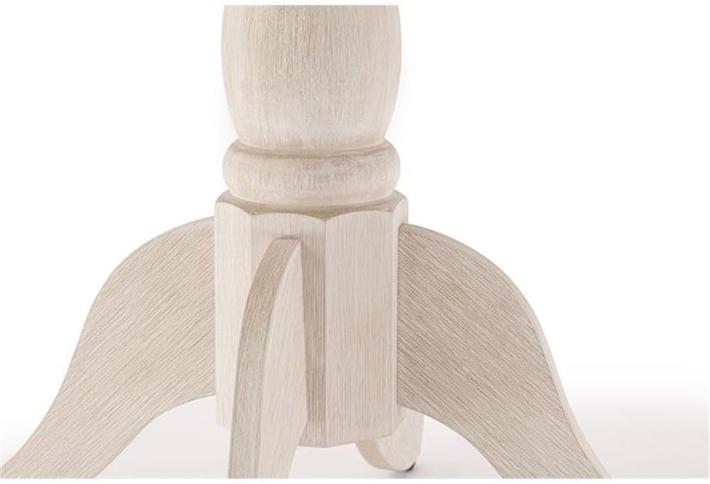 East West Furniture AMT-ABC-TP Antique Modern Kitchen Table - a Round Dining Table Top with Pedestal Base, 36x36 Inch, Butter Cream