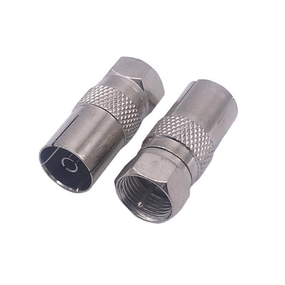 Poemtian 2 PCS F-Type Male to TV9.5 Female Adapter Cable TV Connector Set-top Box Adapter