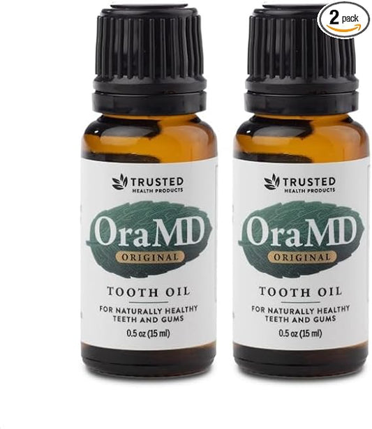 OraMD Original Tooth Oil - Healthy Gums, Fresh Breath and Helps with Sensitive Teeth - All-Natural Solution Better Than Mouthwash (2-Pack)