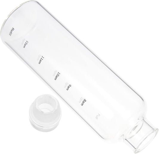 ARTSEWPLY Portable Water Bottle with Drinking Cup for Juice Milk and Iced for Camping Yoga Fitness and Outdoor Activities