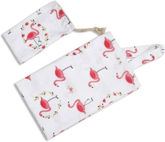 Nursing Cover for Baby â€“ Baby Essential Cover for Mother Breastfeeding - Apron Full Privacy Cover - Protection Multi use Baby Nursing Cover (Flamingo)