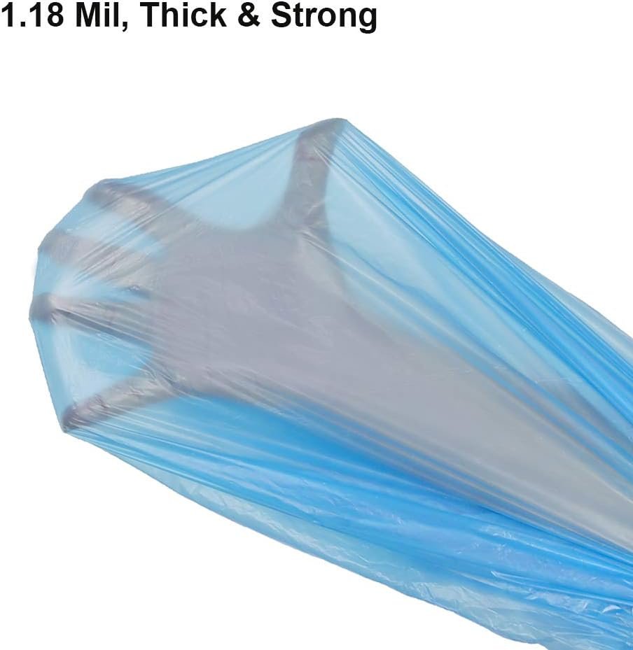 Inwaysin Compostable Trash Bags, 13-15 Gallon Biodegradable Trash Bags Recycled Garbage Bags Unscented Wastebasket Liners for Kitchen Office(75 Counts, Blue)