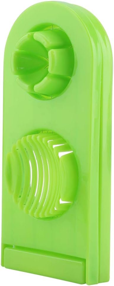 Affettatrice per uova A doppia funzione Taglierina per verdure Gadget da cucina per utensili da cucina domestici Affettatrice per fragole Affettatrice per uova sode (Grün)