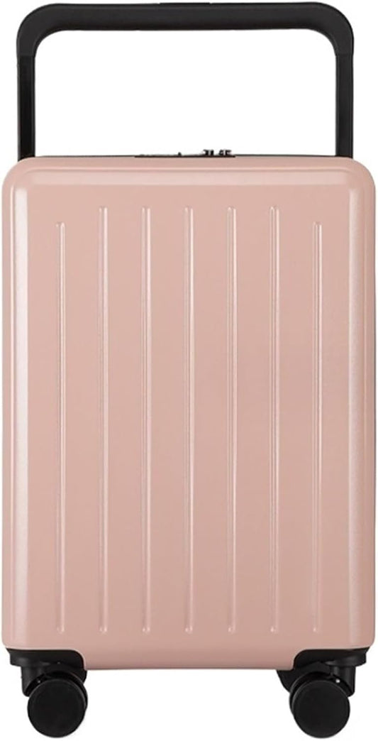 Suitcase Carry On Luggage Security Combination Lock Suitcase Luggage Suitcase Checked Luggage Carry-on Suitcase (Color : Pink, Size : 24Inch)