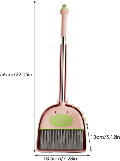 Kids Broom, Dustpan Set, Learning Toy, Sturdy Stainless Steel Handle, Lightweight PP Design, Fun Educational Cleaning Activity, Ideale per Preschool Boys and Girls