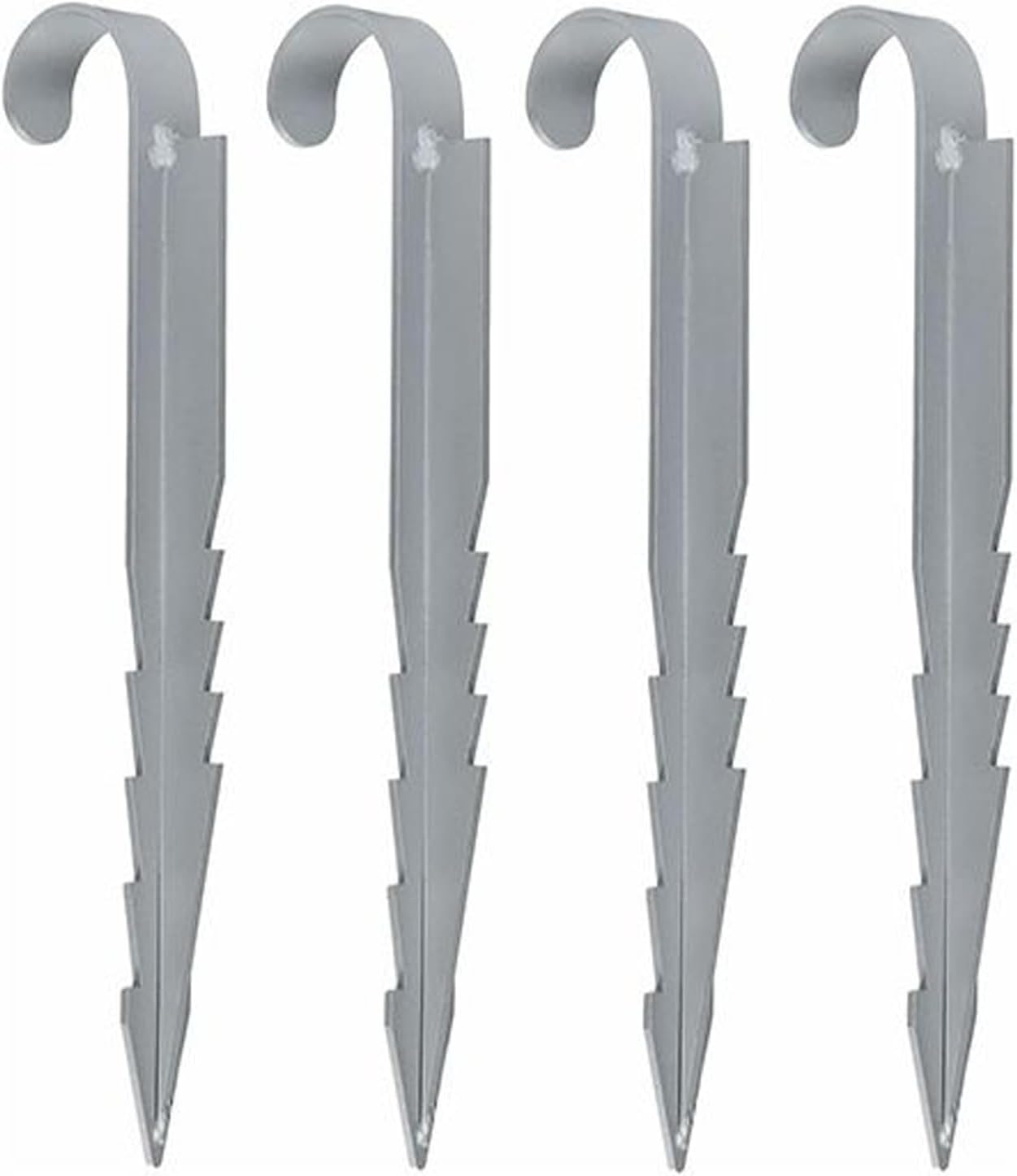 Trampoline Stakes, Metal Ground Anchors, Set of 4 Fixing Anchors for Swing and Winter Foil, Durable Outdoor Equipment Anchoring Tool for Stability and Safety