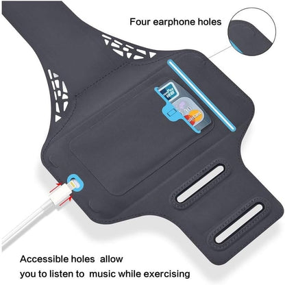 DFV mobile - Professional Cover Ultra-Thin Armband Sport Walking Running Fitness Cycling Gym per TD Tech P50 (2021) - Black