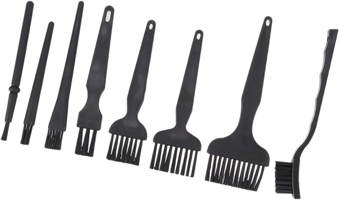 Minkissy 3sets Static Brush for Computer Keyboard Ergonomic Handle Design Easy to Use Washable Storage-Friendly Essential Cleaning Tool 8pcs*3