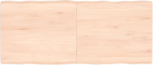 140x60 cm Solid Wood Tabletop, Live Edge Design, Versatile Kitchen Centerpiece, Dining Table Replacement, Desk Surface - Unfinished Natural Wood