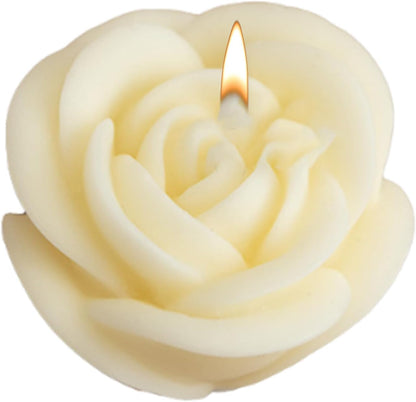 Romantic Ambience Rose Candles - Flower-Shaped Candles, Flower Candle, Artificial Flower Tea Light Candles, Rose Candle, Long Lasting Scented Soy Wax Candle for Valentine's Day, Home Decor