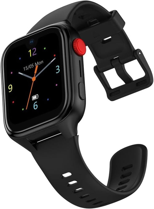 KidsOClock GL50 Kids Smart Watch Amoled Screen with Gorilla Glass, 4G Enabled Video Call, IP67 Water Resistant, HD Camera, 36 Hrs Battery, Remote Monitoring, SOS, Android 8.1 and More (Black)