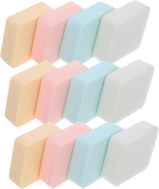DEARMAMY 12Pezzi Polvere Per Spugnette Per Fondotinta e Cosmetici Accessori Makeup Portatili Colori Applicazione