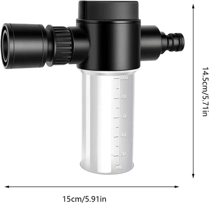 Schiuma Sprayer, Pressure Washer Attachment, Car Cleaning Tool, Adjustable Nozzle Design, Built in Measurement Scale for Vehicle Detailing and Garden Watering, 5,91 x 5,71 pollici