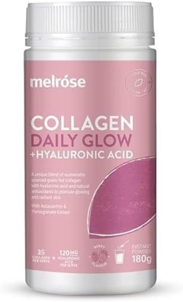 Melrose Collagen Daily Glow and Hyaluronic Acid Berry Powder 180 g