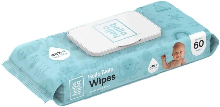 Hello Bello, Hello Bello Baby Wipes, 60 Count