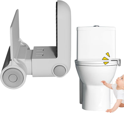 Baby Proof Toilet Seat Lock, Child Safety Toilet Lid Lock with Strong Latch, Universals Fit Toilets Locks, Perfect for Toddler, Kids, Infanted, Easy Adult Access, No Tools Required, 8.4x6.7x8.7cm Abs