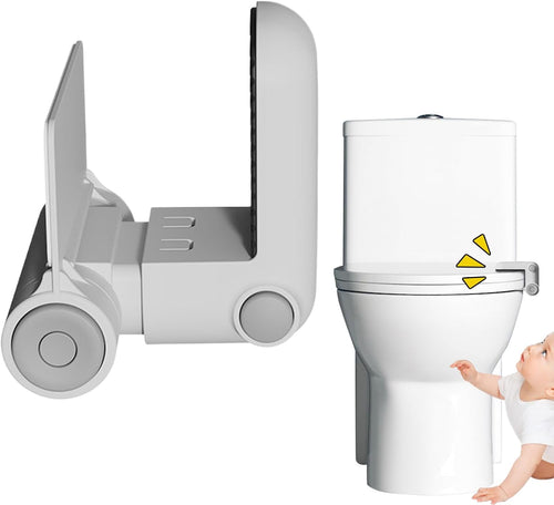 Baby Proof Toilet Seat Lock, Child Safety Toilet Lid Lock with Strong Latch, Universals Fit Toilets Locks, Perfect for Toddler, Kids, Infanted, Easy Adult Access, No Tools Required, 8.4x6.7x8.7cm Abs