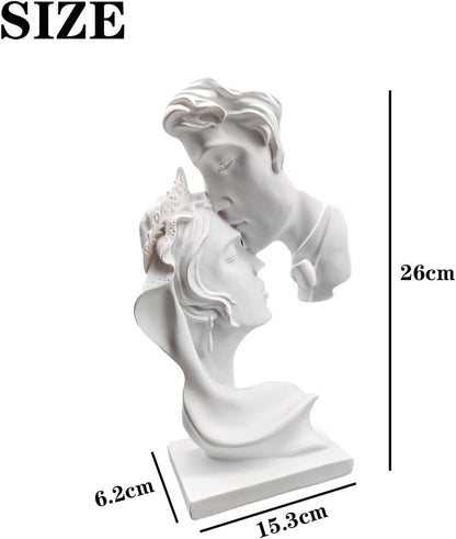 PIGPIGFLY Kiss of Love Statue Decorative Figures Home Living Room Decorative Figures Home Living Room Decorative Sculpture Abstract Polyresin Sculpture Gift