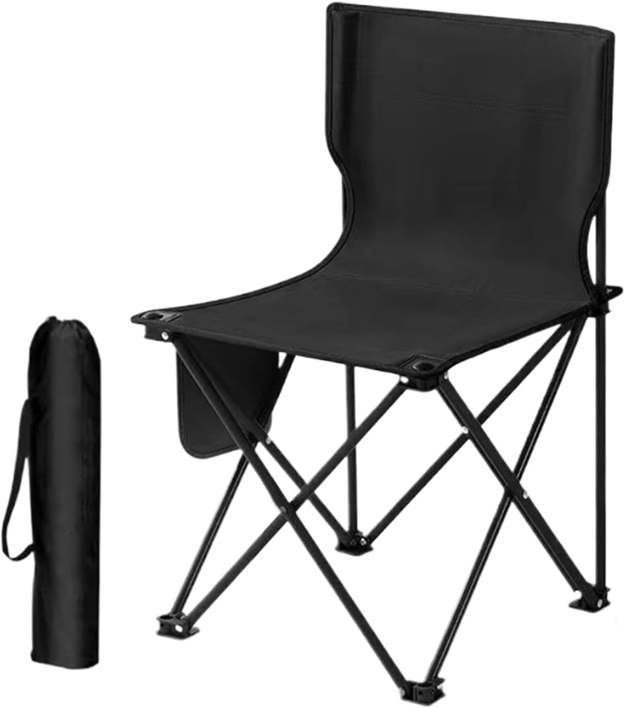 Foldable Camping Chair, Portable Beach Chair, 286 LBS Weight Capacity, Lightweight Travel Gear, Storage Bag for Picnic, Hiking, Festival, Backpacking, Fishing, Outdoor Adventure