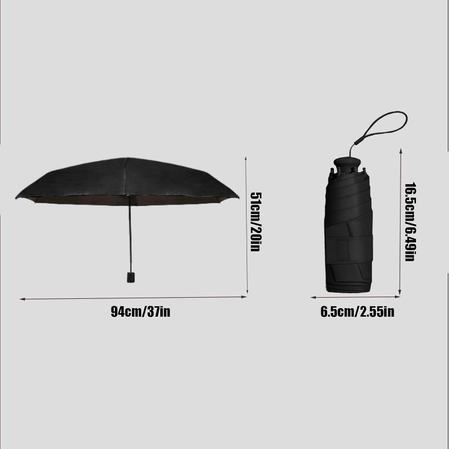 zwxqe UV Protection Umbrella, Compact Sun Parasol with Weatherproof Canopy, Heat-Resistant Travel Gear for Mountain Climbing Camping Concerts Outdoor Sports Competitions